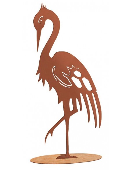 Dekofigur Kranich als Gartendeko - groß - Höhe 90 cm