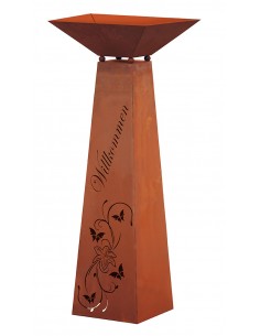 Säule Trapez - Lilie Willkommen - inkl. Schale, groß, Höhe 116,5 cm