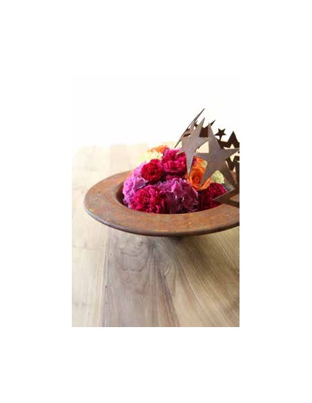 Sterne - Weihnachtstern Deko Edelrost Sternenring Ø 40 cm zum dekorieren - XL Ring 
zum dekorieren als weihnachtliche Deko z.B.