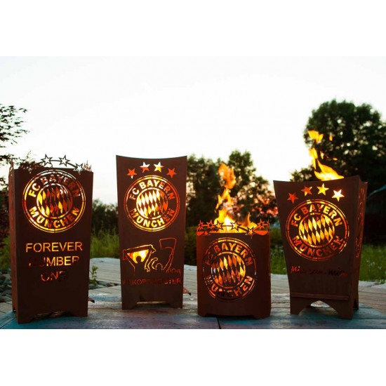 Start FC Bayern Feuerkorb eckig - Mia san mia 


Extra Coole Feuerstelle mit FC Bayern Logo und Text " Mia san mia "
Höhe 70