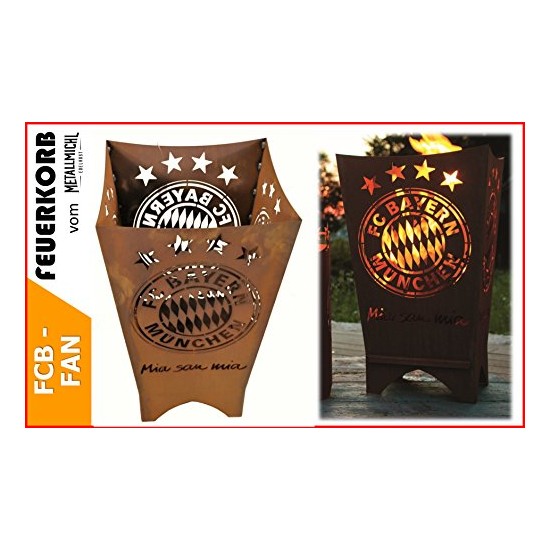 Start FC Bayern Feuerkorb eckig - Mia san mia 


Extra Coole Feuerstelle mit FC Bayern Logo und Text " Mia san mia "
Höhe 70