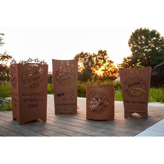 Start FC Bayern Feuerkorb eckig - Mia san mia 


Extra Coole Feuerstelle mit FC Bayern Logo und Text " Mia san mia "
Höhe 70