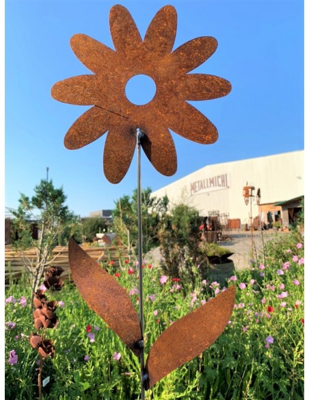 Blumen Gartenstecker Sommerblume - Lilien und bunte Blumen