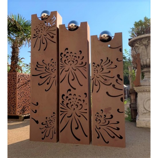 Skulpturen - Rostsäulen und Stelen für Beleuchtung