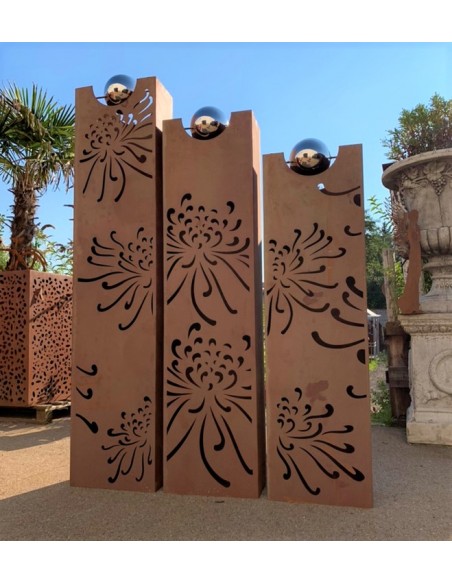 Skulpturen - Rostsäulen und Stelen für Beleuchtung