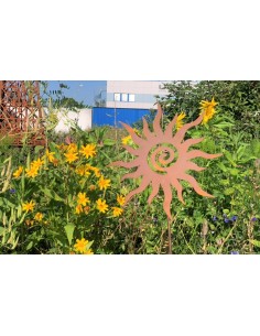 Gartenstecker Sonne - Deko Sonne für den Garten, Metalldeko, Edelrostdeko, Rostsonne, Gartendeko  2