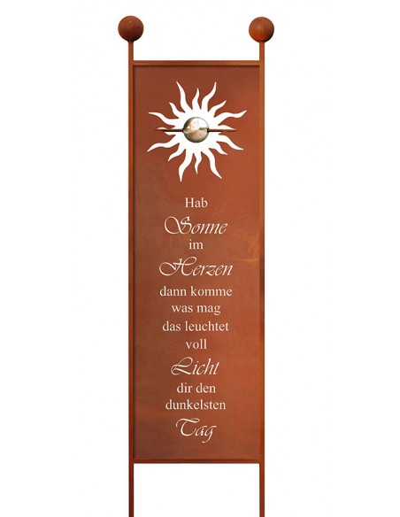 Spruch Hab Sonne im Herzen, dann komme was mag, das leuchtet voll Licht dir den dunkelsten Tag
