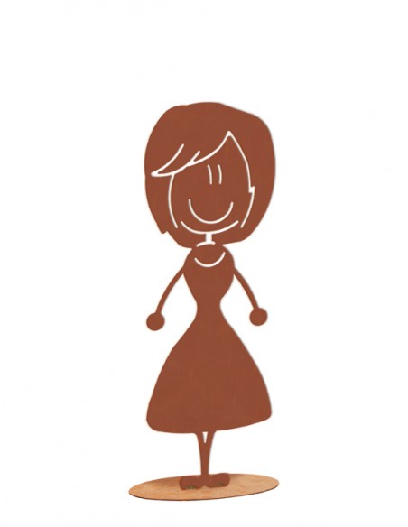 Doodle Familie aus Edelrost - Mama Susi - Höhe 30,5 cm