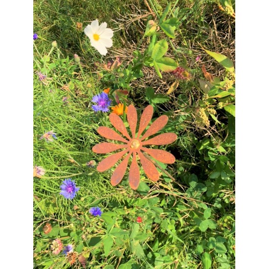 Blumenstecker Deko Gartenstecker Blume - Blumendekoration mit Goldpunkt in der Mitte