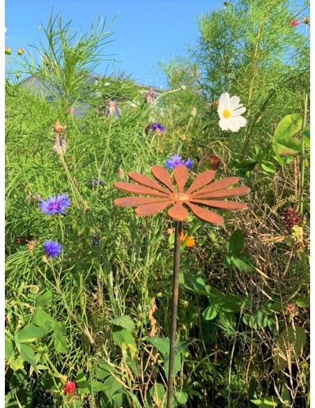 Gartendekoration Schmuck aus Edelrost Gartenstecker für den Garten Naturprodukt - Blumenbeet