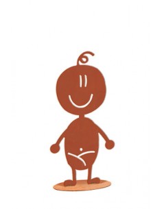 Doodle Familie aus Edelrost - Baby Charly - Höhe 14,5 cm