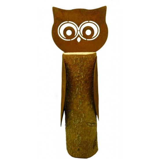 Deko Figur Eule Resi aus Rost 