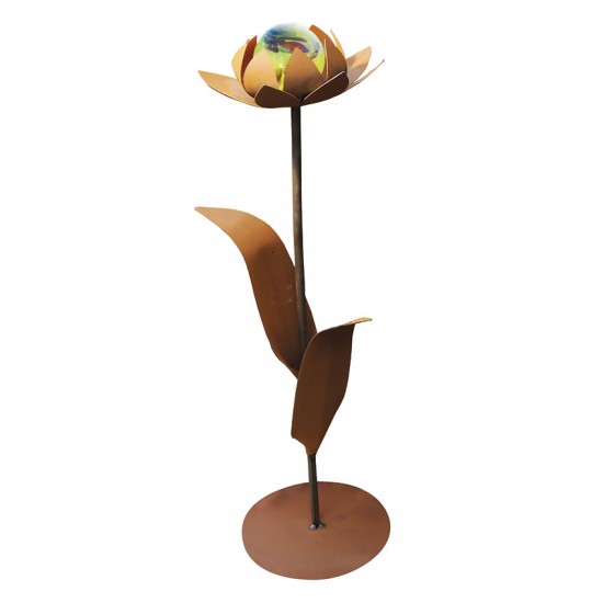 Glasblume Tina - Tulpe - Höhe 86 cm - Kugel Hellgrün