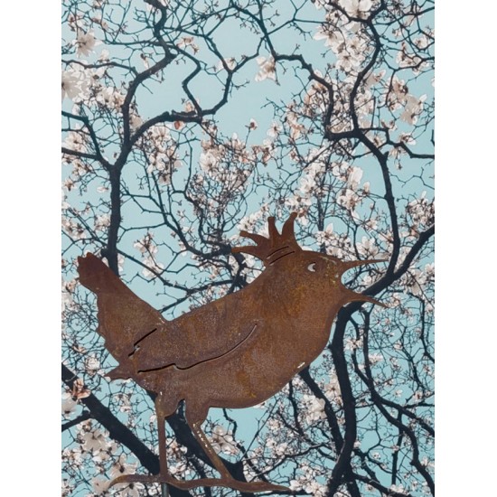 Vogel Deko Zaunkönig Topfstecker 30 cm - groß - Deko Vogel mit Krone 
Gartenstecker Zaunkönig mit einer Krone auf dem Kopf
Der