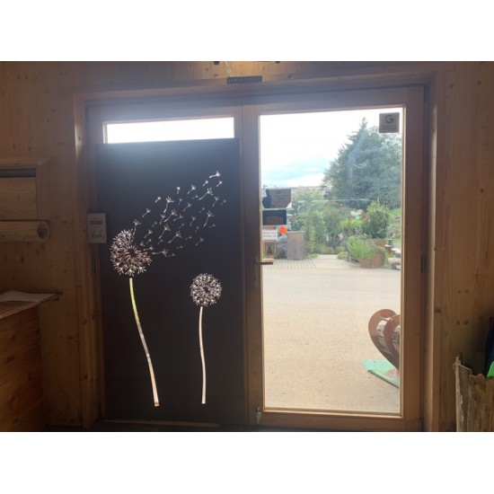 Pusteblumen Sichtschutzwand Pusteblume - Höhe 180 cm - Trennwand Metall Edelrost Sichtschutzwand - Pusteblume
Die Pusteblume ha