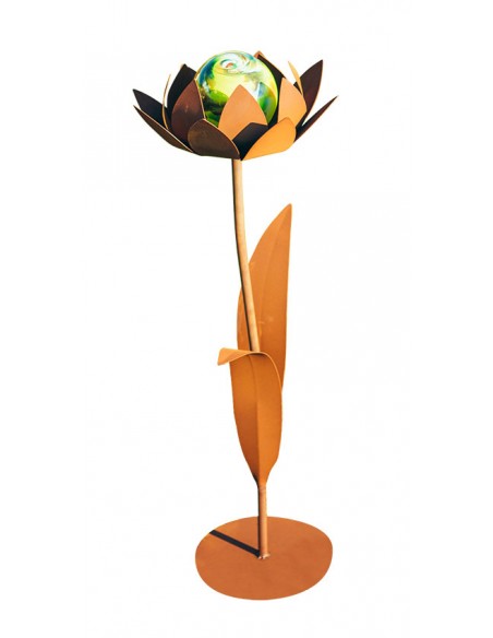 Glasblume Sybille - Höhe 104 cm - Hellgrüne Glaskugel Glasblume Sybille - Höhe 104 cm - Hellgrüne Glaskugel