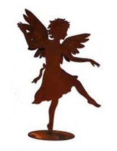 Deko 10 cm Polyresin Engel mit Haarkranz aus Rosen Putte 