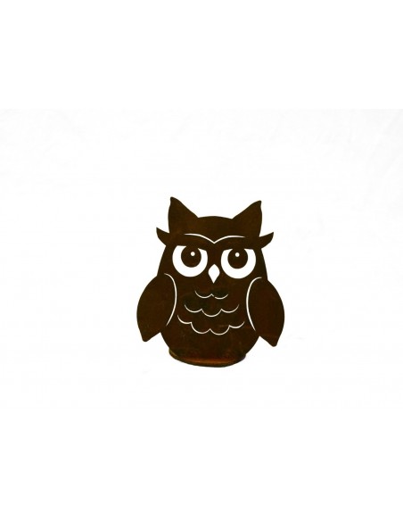 Kerzenhalter Edelrost Kauz zum Stellen mit Teelichthalter klein, Höhe 10 cm Edelrost-Kauz klein zum Stellen mit Teelichthalter
