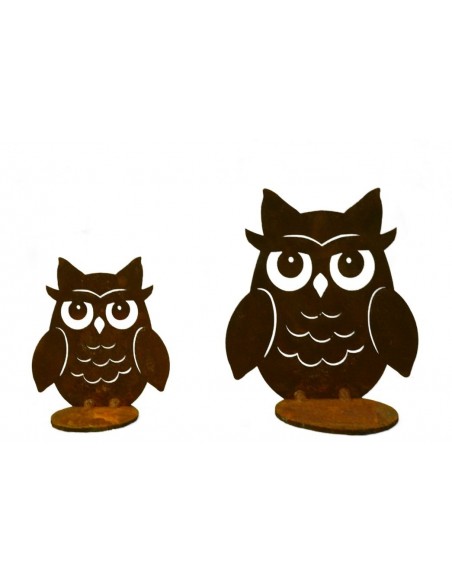 Kerzenhalter Edelrost Kauz zum Stellen mit Teelichthalter klein, Höhe 10 cm Edelrost-Kauz klein zum Stellen mit Teelichthalter
