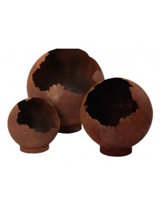 Gartendeko Rost Edelrost Kugelvase - Ø 40 cm Durchmesser 40 cm