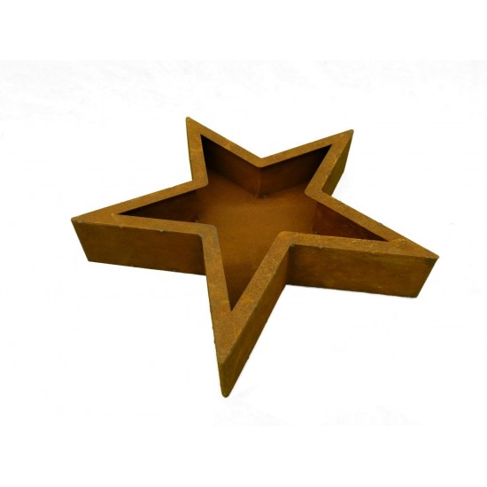 Rostiger Stern zum Bepflanzen 45 cm Ø