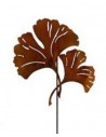 Ginkgo Gartenstecker 2 Blätter - Höhe 44 cm