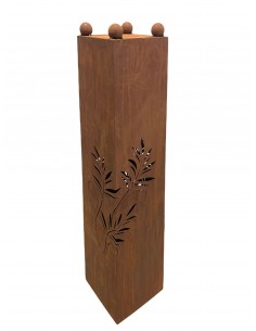 Farn Serie Konusgefäß -Farn -  Höhe 120 cm Höhe 120cm
mit 4x Stahlkugeln Ø40mm
oben kann eine passende Pflanzschale (siehe Zub 2
