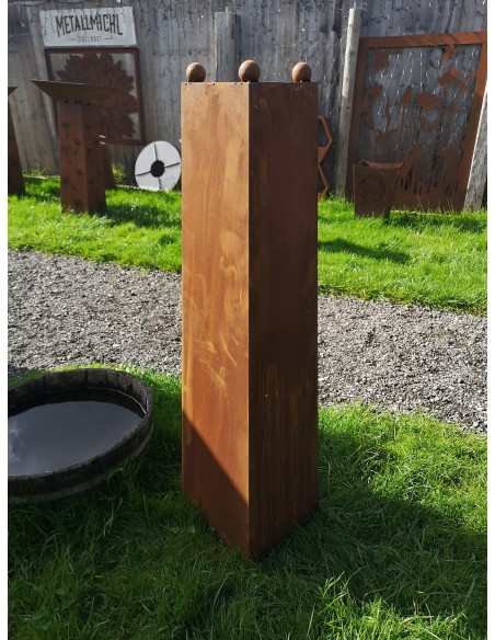 trapezförmige Säulen schlichtes Konusgefäß 120 cm mit 4 Stand-Kugeln á Ø 4 cm H 120cm,
mit 4x Stahlkugeln Ø40mm.
Lieferung ohn trapezförmige Säulen schlichtes Konusgefäß 120 cm mit 4 Stand-Kugeln á Ø 4 cm H 120cm,
mit 4x Stahlkugeln Ø40mm.
Lieferung ohn