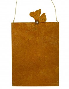 Auf Rost schreiben Blanko Rostschild mittel 25 x 33 cm Motiv Ginkgo hübsches Rostschild zum selber beschriften
Stifte finden Sie