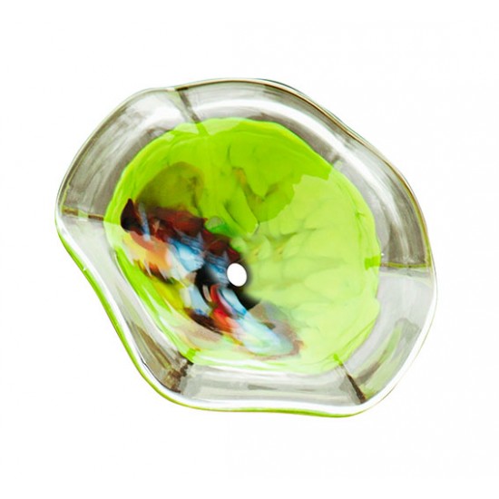 Grüner Blütenteller