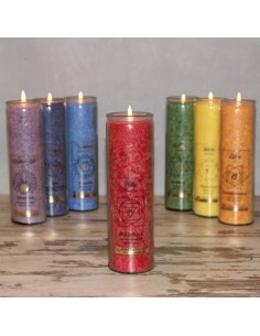 Glück CHAKRA Kerze im Glas rot - Fülle - ca. 20 cm Schöne Chakra Kerze im Glas in der Farbe rot, das Muladhara Chakra ist unsere 2