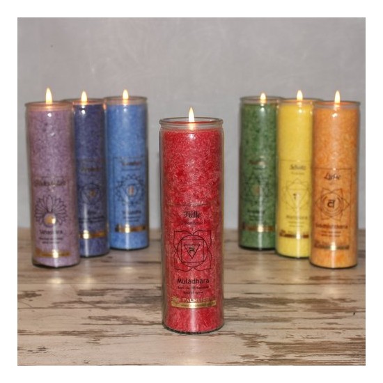 Glück CHAKRA Kerze im Glas rot - Fülle - ca. 20 cm Schöne Chakra Kerze im Glas in der Farbe rot, das Muladhara Chakra ist unsere
