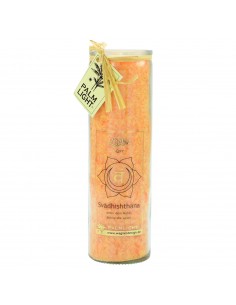 Start CHAKRA Kerze Liebe - Orange - groß ca. 20 cm - Kerze im Glas - Palm Light