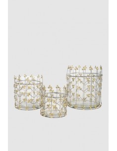 Kerzenglas grau gold kaufen - kerzenteller deko