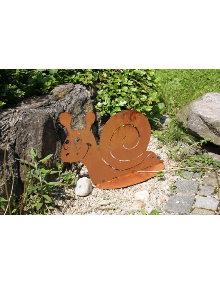 Schnecken Edelrost Schnecke klein, 15 cm hoch auf Stab Höhe: 15 cm
Breite: 22 cm
Stab: 40 cm
Bringen Sie Freude in Ihren Gart