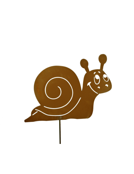 Schnecken Edelrost Schnecke klein, 15 cm hoch auf Stab Höhe: 15 cm
Breite: 22 cm
Stab: 40 cm
Bringen Sie Freude in Ihren Gart