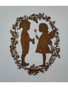 Start Kranz Junge und Mädchen, 26,5x34 cm
