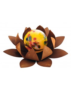 Glasseerose - groß Ø 55 cm - Kugel gelb