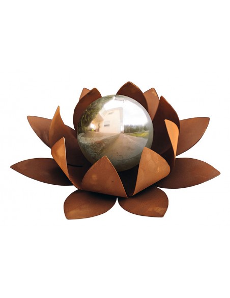 Glasseerose - groß Ø 55 cm - Edelstahlkugel