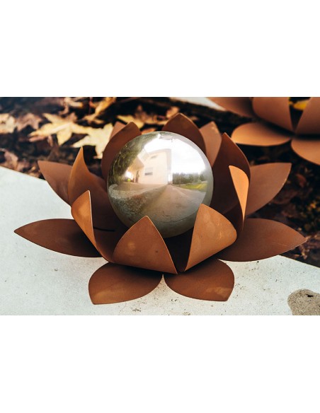 Glasseerose - groß Ø 55 cm - Edelstahlkugel