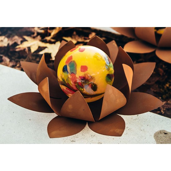 Glasseerose - mittel Ø 40 cm - Kugel gelb