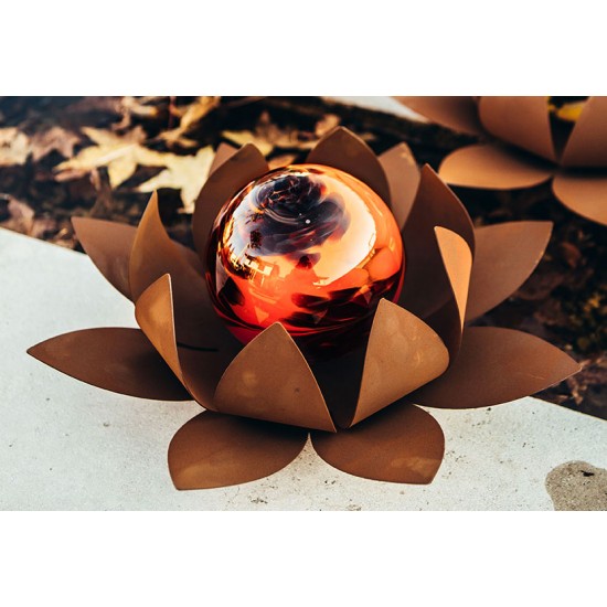 Glasseerose - mittel Ø 40 cm - Kugel rot