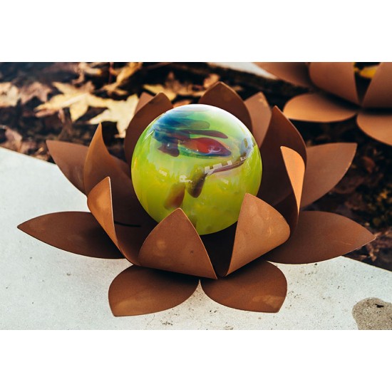 Glasseerose - mittel Ø 40 cm - Kugel hellgrün