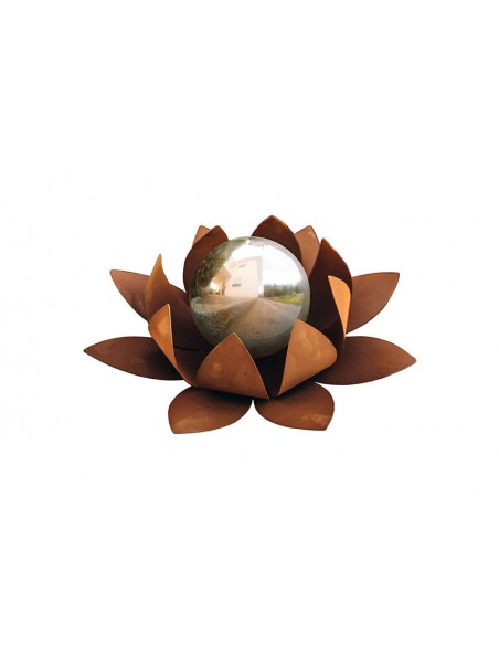 Glasseerose - klein Ø 26 cm - Edelstahlkugel