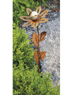 Glasblumen Glasblume Anna - Höhe 77 cm - Edelstahlkugel Edelrost Glasblume Anna inklusive Edelstahlkugel
Diese Glasblume lässt  2