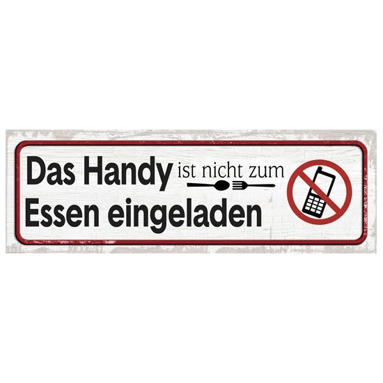 Start Schild das Handy ist nicht 30x10 cm 30x10 cm