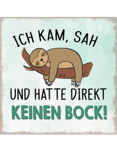 Ich kam, sah und hatte direkt keinen Bock! lustiger Spruch