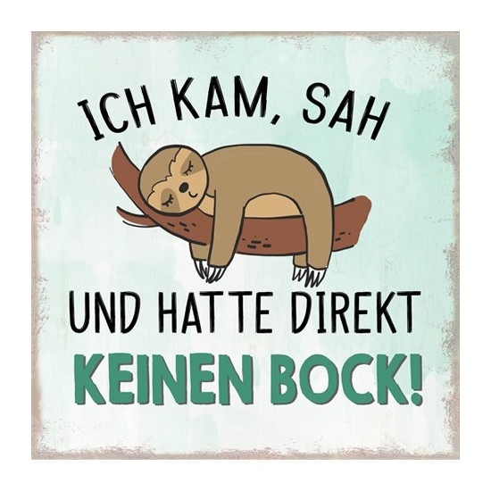 Ich kam, sah und hatte direkt keinen Bock! lustiger Spruch