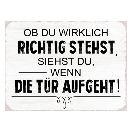 Start Schild Tür aufgeht 35x26 cm 