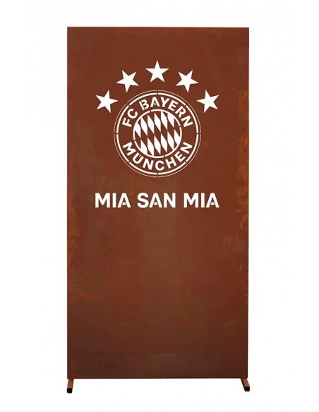 FCB Bayern München Fanartikel FCB Sichtschutzwand Metall mit FC-Bayern Logo - Höhe 180 Trennwand und Sichtschutzzaun FCB Sichtsc